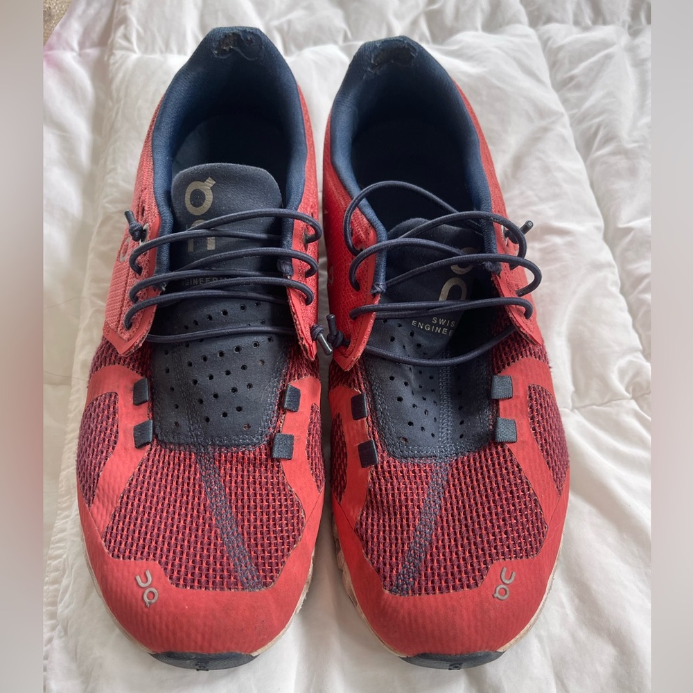 Women’s Size 6.5 On cloud running shoes. Blue/pink